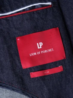 LION OF PORCHES Blazers^Blazer para homem slim fit denim com bolsos