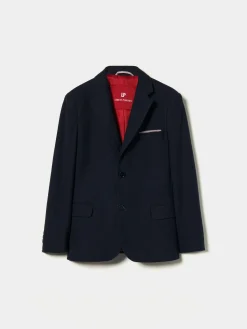 LION OF PORCHES Blazers^Blazer piqué com detalhes em vermelho
