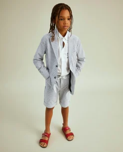 LION OF PORCHES Blazers^Blazer às riscas de popelina