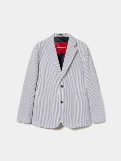 LION OF PORCHES Blazers^Blazer às riscas de popelina