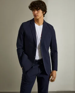 LION OF PORCHES Blazers^Blazer slim fit com textura de riscas seersucker