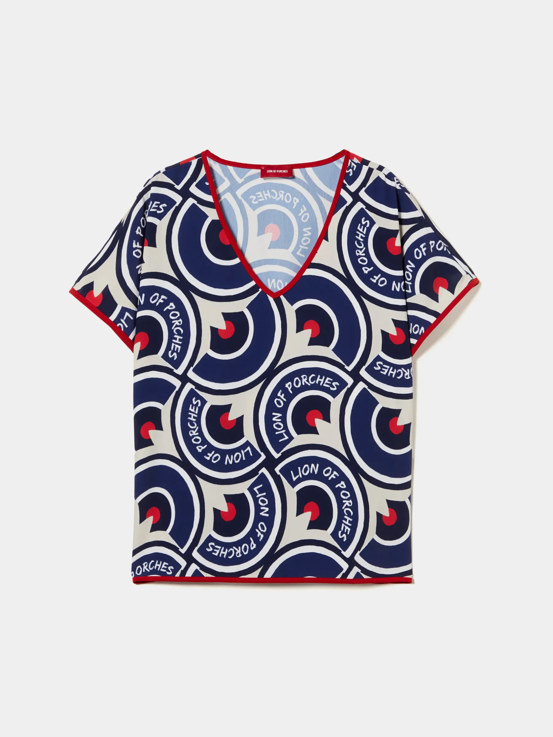 MULHER LION OF PORCHES Blusas^Blusa decote em V com padrão geométrico