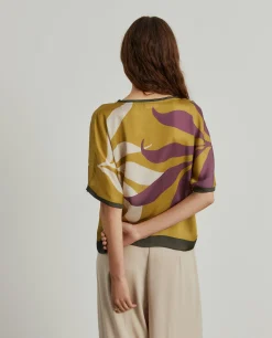 MULHER LION OF PORCHES Blusas^Blusa manga curta estampada