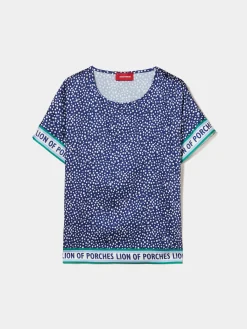 MULHER LION OF PORCHES Blusas^Blusa polka dots de manga curta