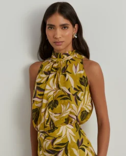 MULHER LION OF PORCHES Blusas^Blusa tropical sem mangas