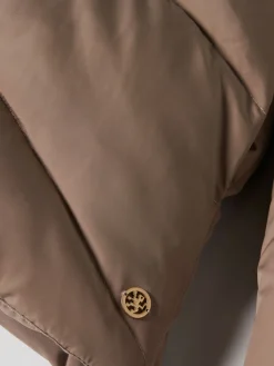 MULHER LION OF PORCHES Blusões^Blusão acolchoado com capuz e pelo