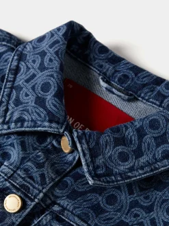 LION OF PORCHES Casacos / Blusões^Blusão denim com padrão monograma