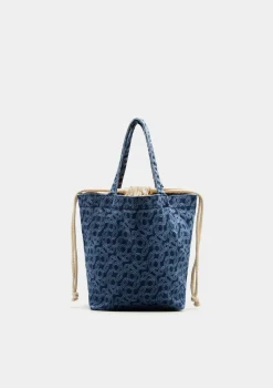 LION OF PORCHES Malas / Porta-Moedas^Bolsa denim com monograma