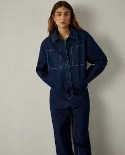 MULHER LION OF PORCHES Blusões^Bomber denim x Paatiff