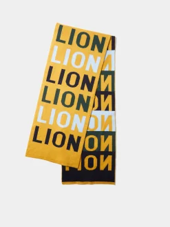 LION OF PORCHES Cachecóis / Lenços^Cachecol com lettering em algodão e caxemira