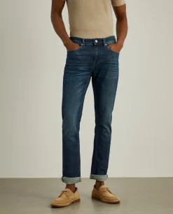 LION OF PORCHES Calças^Calças denim lavagem escura slim fit
