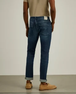 LION OF PORCHES Calças^Calças denim lavagem escura slim fit
