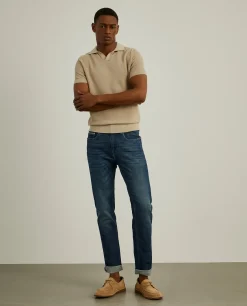 LION OF PORCHES Calças^Calças denim lavagem escura slim fit