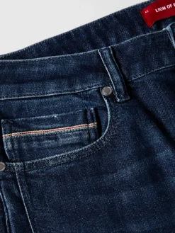 LION OF PORCHES Calças^Calças denim lavagem escura slim fit