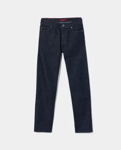 LION OF PORCHES Calças^Calças denim lavagem escura
