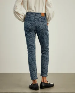 MULHER LION OF PORCHES Calças^Calças denim regular fit com monograma