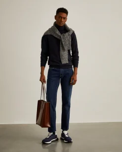 LION OF PORCHES Calças^Calças denim regular fit lavagem escura