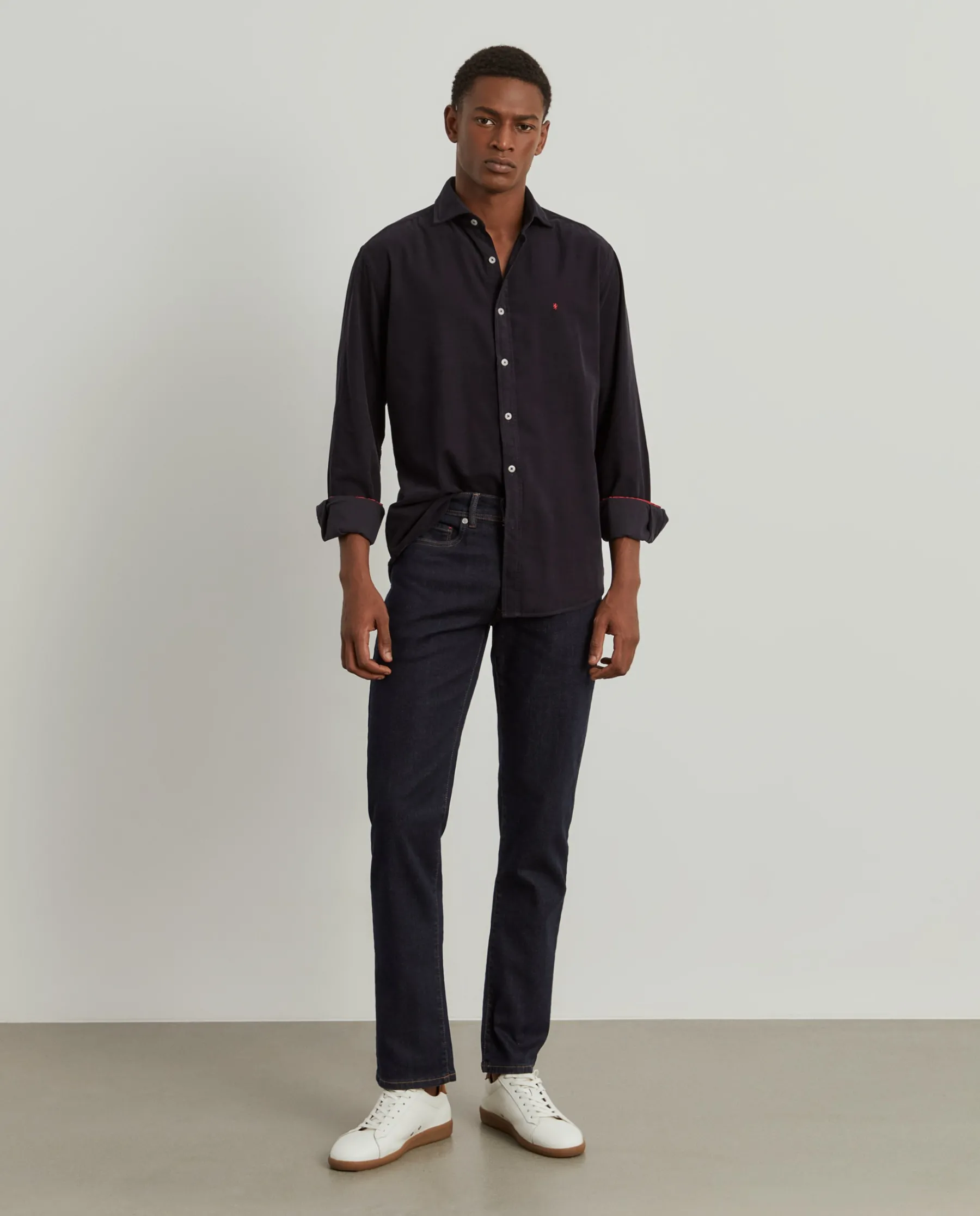 LION OF PORCHES Calças^Calças denim regular fit lavagem escura