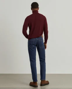 LION OF PORCHES Calças^Calças denim regular fit lavagem escura