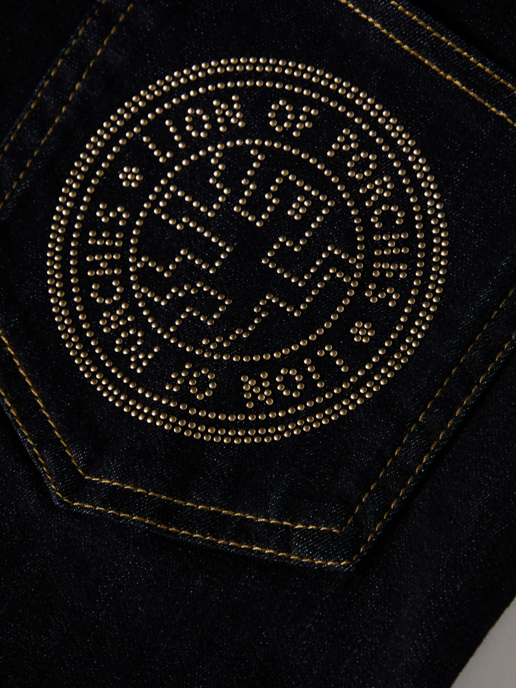 MULHER LION OF PORCHES Calças^Calças denim regular fit lavagem escura