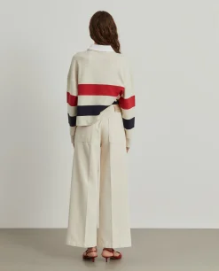 MULHER LION OF PORCHES Calças^Calças denim wide leg