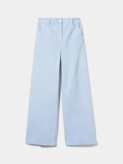 MULHER LION OF PORCHES Calças^Calças denim wide leg