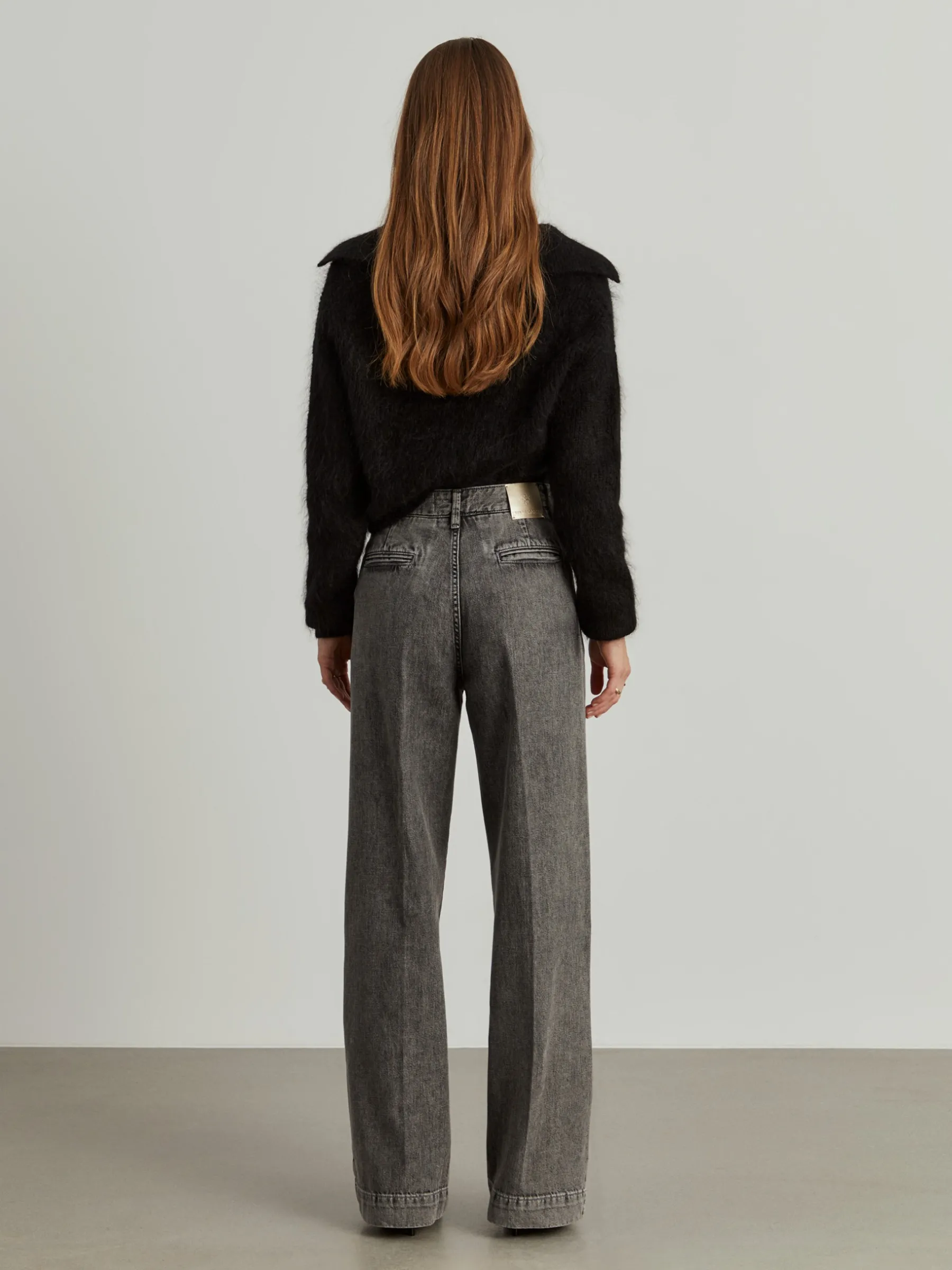 MULHER LION OF PORCHES Calças^Calças denim wide leg