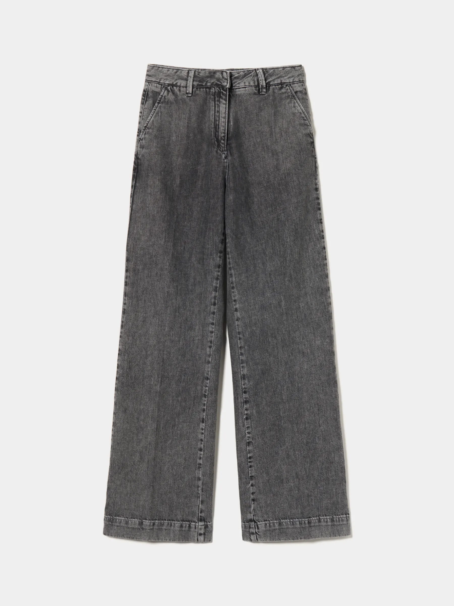 MULHER LION OF PORCHES Calças^Calças denim wide leg