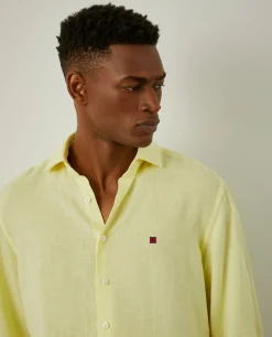 LION OF PORCHES Slim Fit^Camisa de linho slim fit