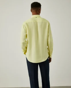 LION OF PORCHES Slim Fit^Camisa de linho slim fit