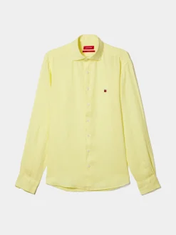 LION OF PORCHES Slim Fit^Camisa de linho slim fit