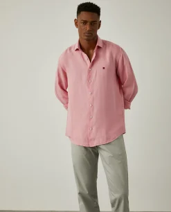 LION OF PORCHES Slim Fit^Camisa de linho slim fit