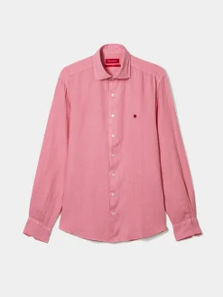 LION OF PORCHES Slim Fit^Camisa de linho slim fit