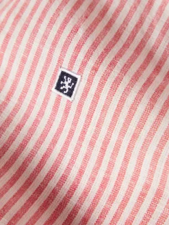 LION OF PORCHES Camisas^Camisa de riscas com gola mandarim