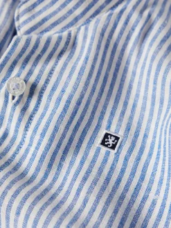 LION OF PORCHES Camisas^Camisa de riscas com gola mandarim
