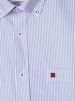 LION OF PORCHES Regular Fit^Camisa de riscas regular fit em popelina