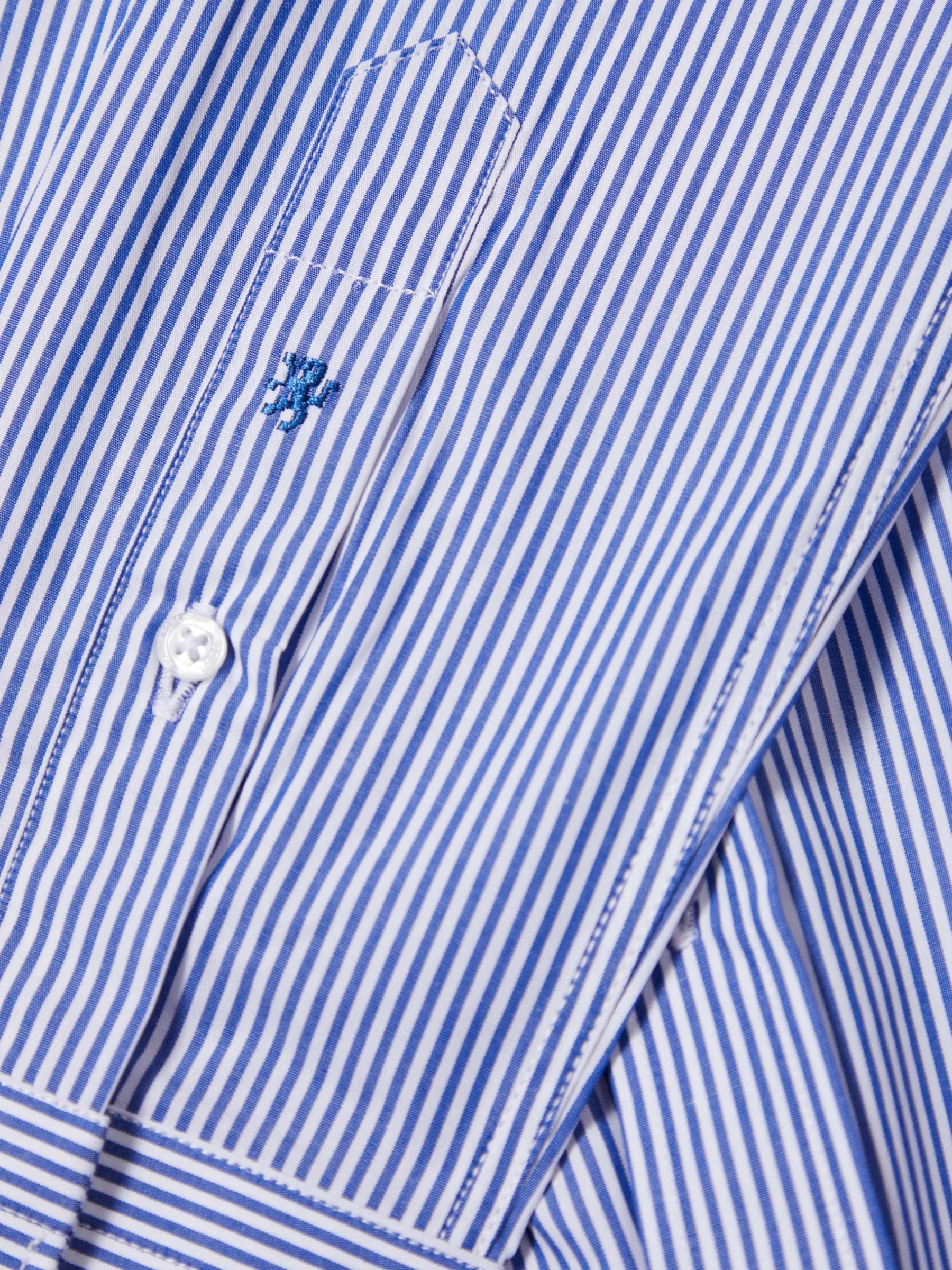LION OF PORCHES Slim Fit^Camisa de riscas slim fit em popelina