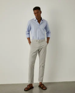 LION OF PORCHES Slim Fit^Camisa de riscas slim fit em popelina