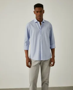 LION OF PORCHES Slim Fit^Camisa de riscas slim fit em popelina