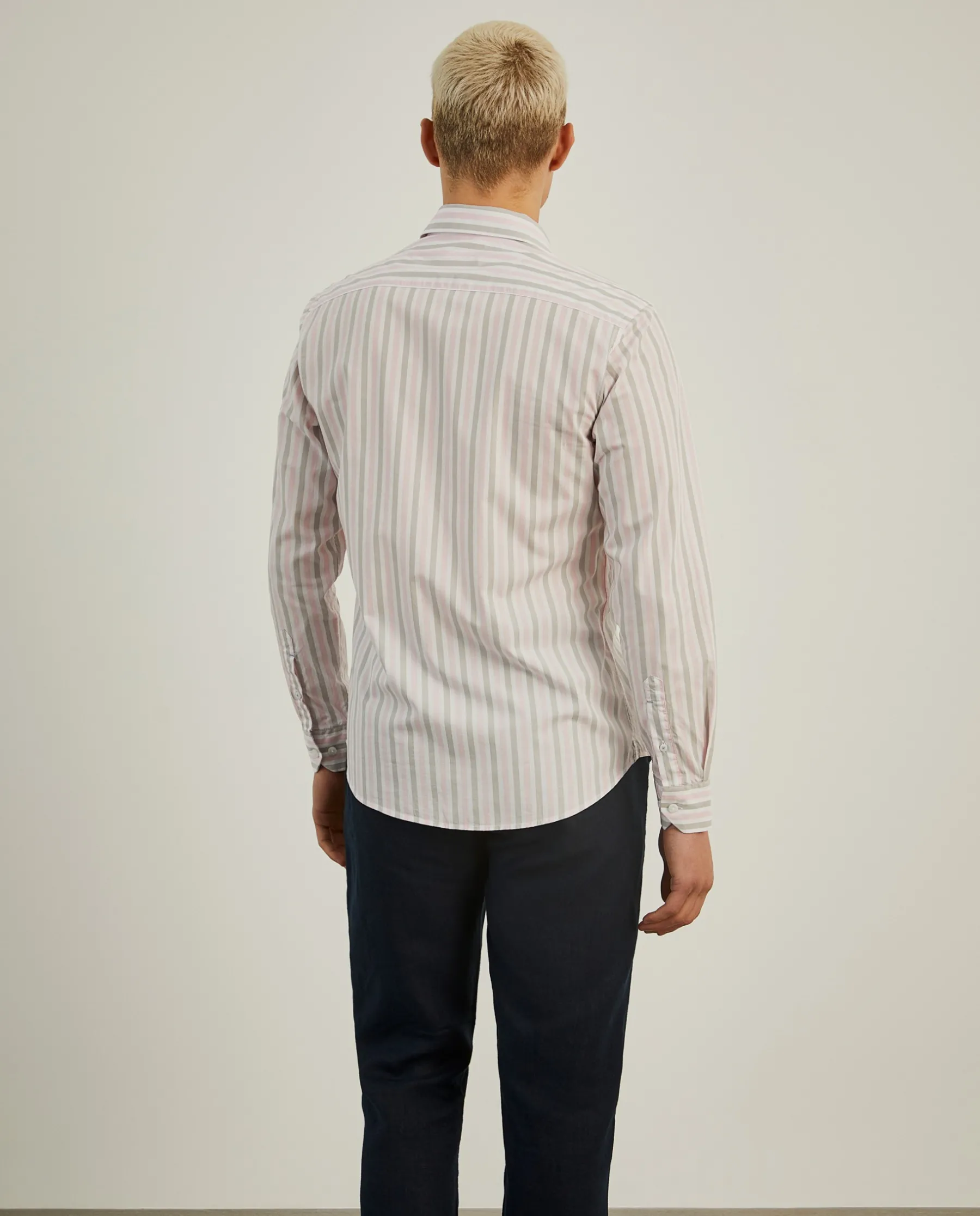 LION OF PORCHES Slim Fit^Camisa de riscas slim fit em popelina