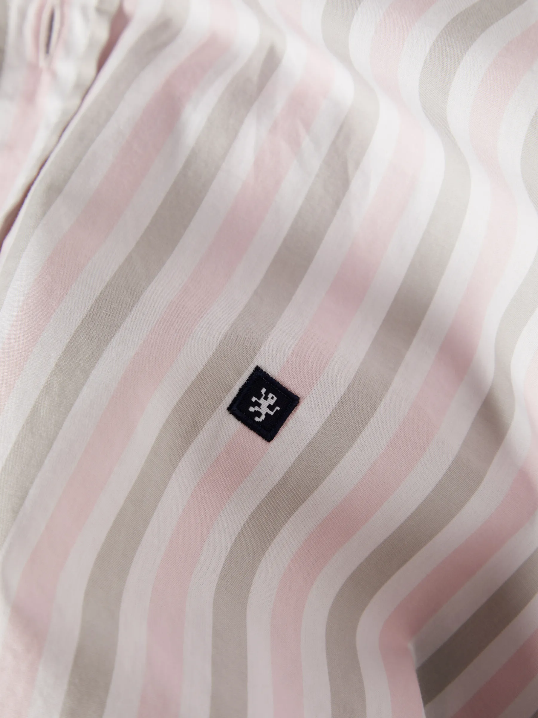 LION OF PORCHES Slim Fit^Camisa de riscas slim fit em popelina