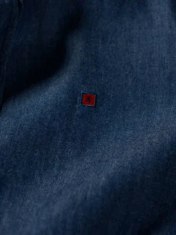 LION OF PORCHES Camisas^Camisa denim de algodão