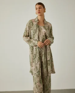 MULHER LION OF PORCHES Camisas^Camisa longa oversize com padrão abstrato