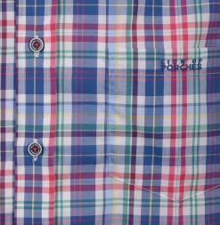 LION OF PORCHES Slim Fit^Camisa Manga Curta Xadrez