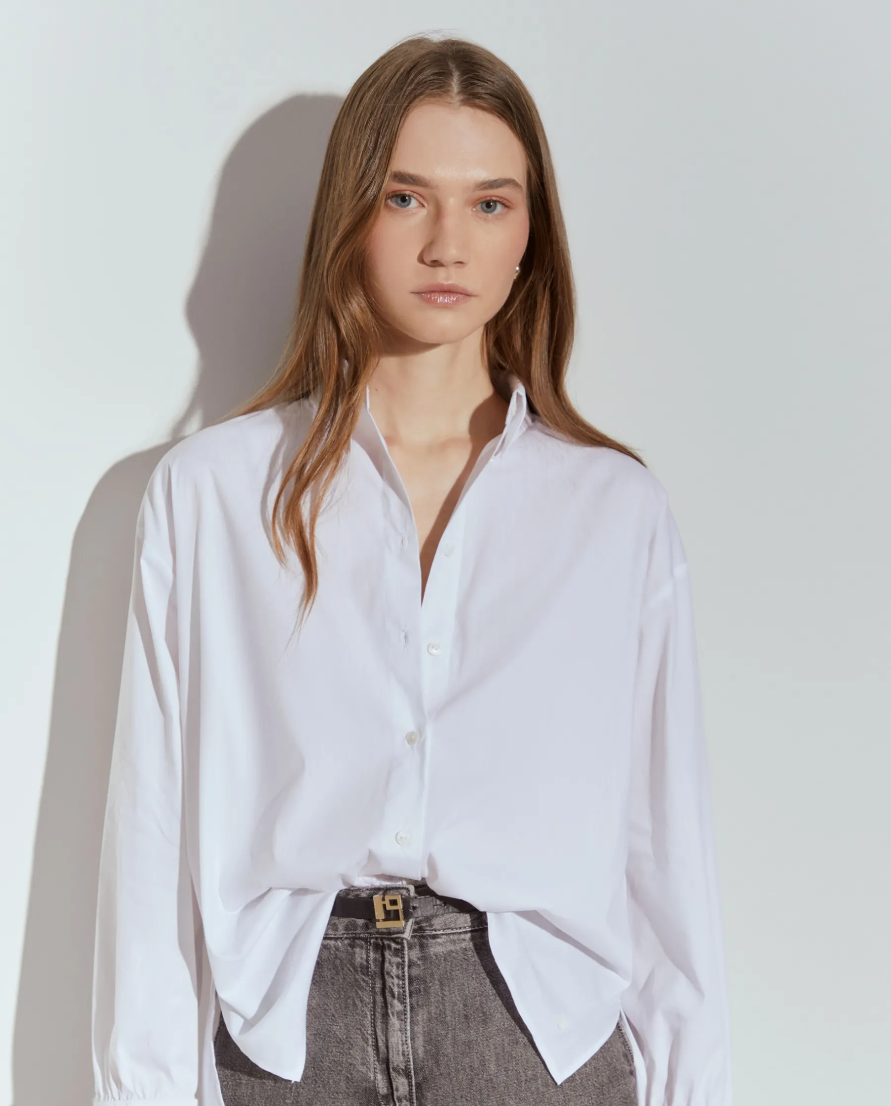 MULHER LION OF PORCHES Camisas^Camisa oversize em popeline