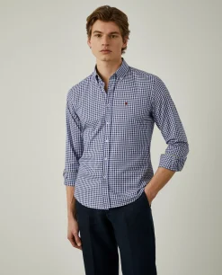 LION OF PORCHES Slim Fit^Camisa oxford aos quadrados slim fit