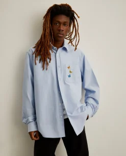 MULHER LION OF PORCHES Camisas^Camisa oxford com borboletas no bolso Lion x Killa