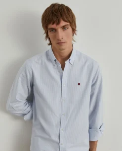 LION OF PORCHES Regular Fit^Camisa oxford regular fit com padrão de riscas