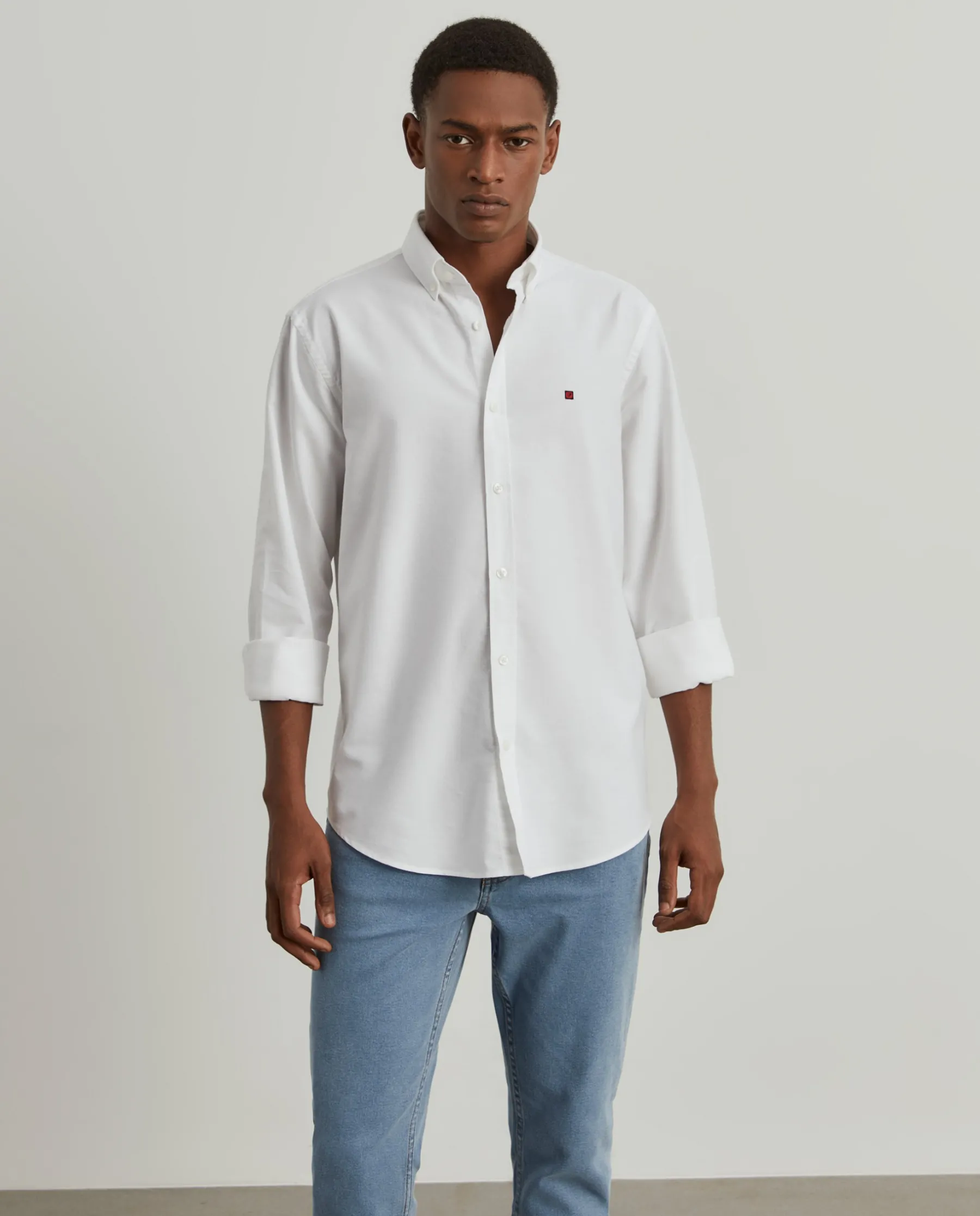 LION OF PORCHES Regular Fit^Camisa oxford regular fit de algodão