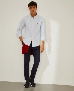 LION OF PORCHES Slim Fit^Camisa oxford slim fit às riscas